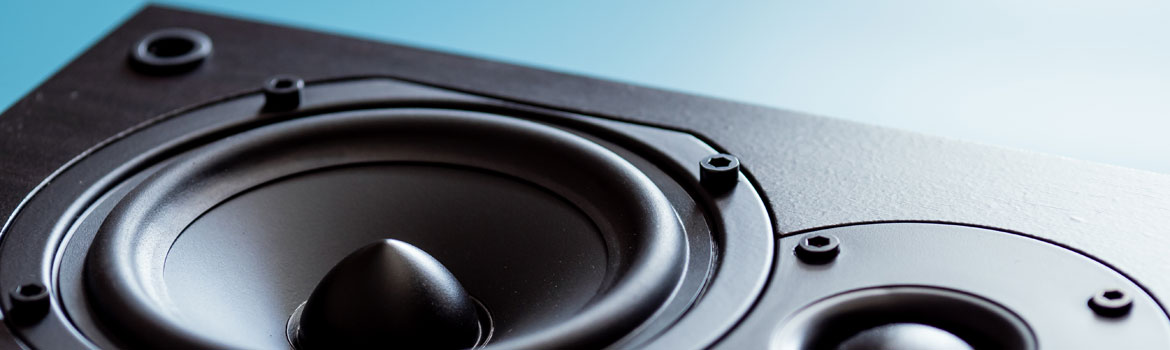 Closeup Of Black Premium Loudspeaker For Music And Home Theater
